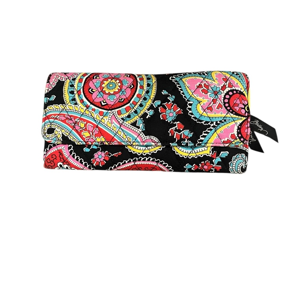 Vera Bradley Parisian Paisley Trifold Wallet Retired Print